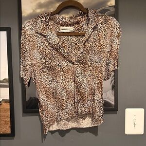 Urban Outfitters Leopard Print Blouse